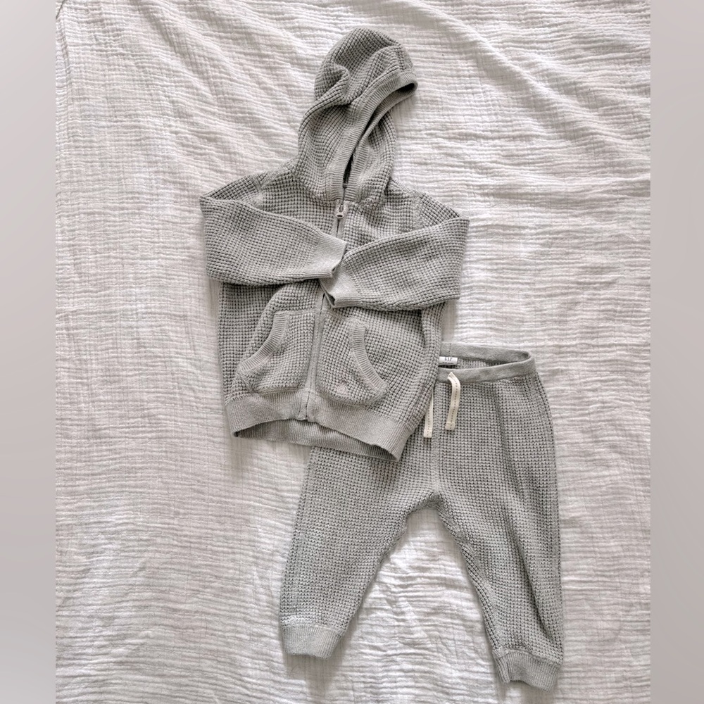 Gap waffle knit hoodie and pants